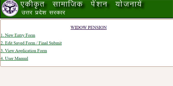 Vidhwa pension Yojana application