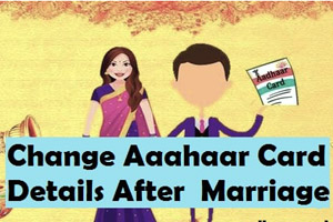 Change name & address in aadhaar after marriage