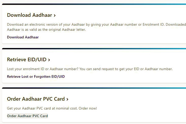 aadhaar pvc card online