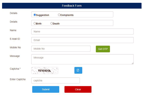 ejanma login feedback suggestion form