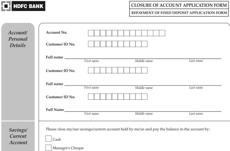 Hdfc Bank Account Close Permanently Step By Step Process 7789