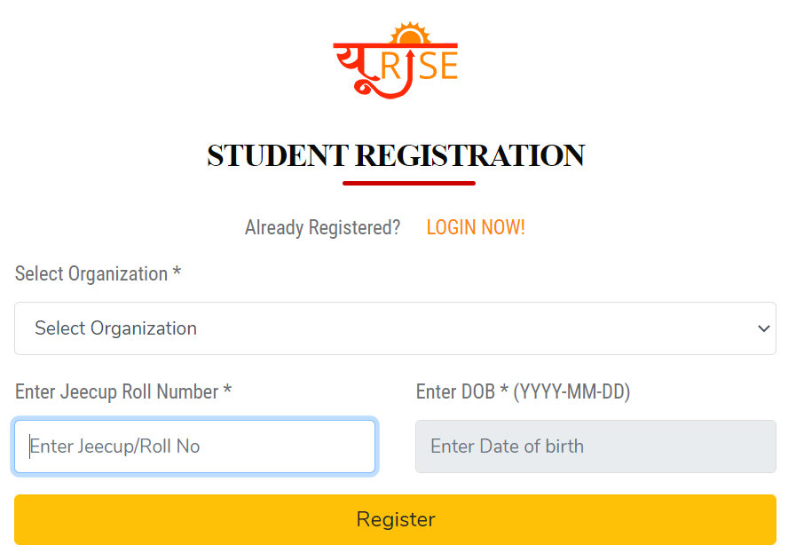 URISE Student Registration