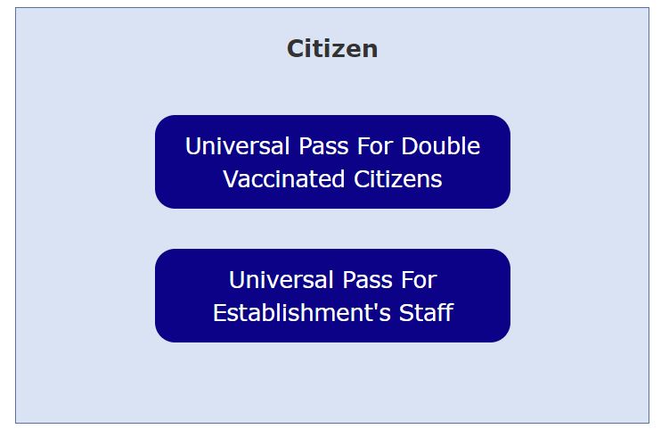 Universal pass for double vaccinated citizens