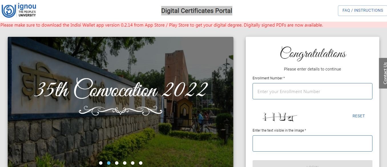 How to get an IGNOU degree certificate online