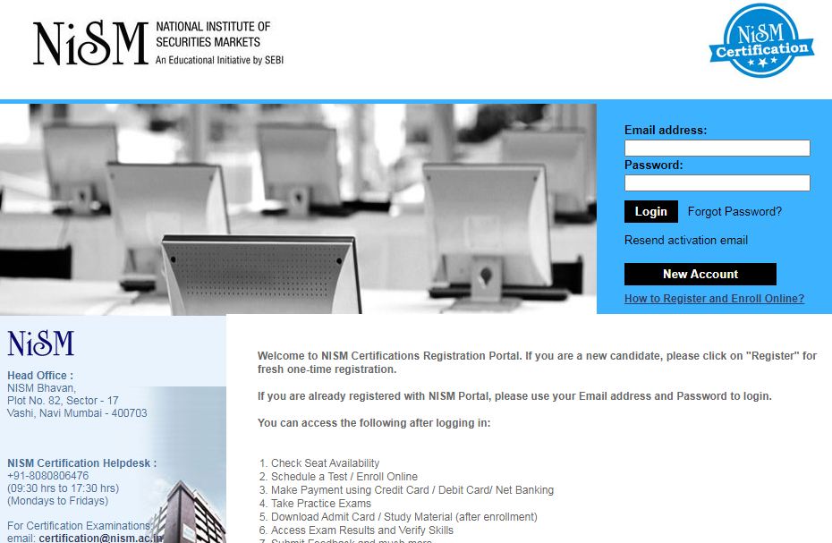 NISM Certification Registration