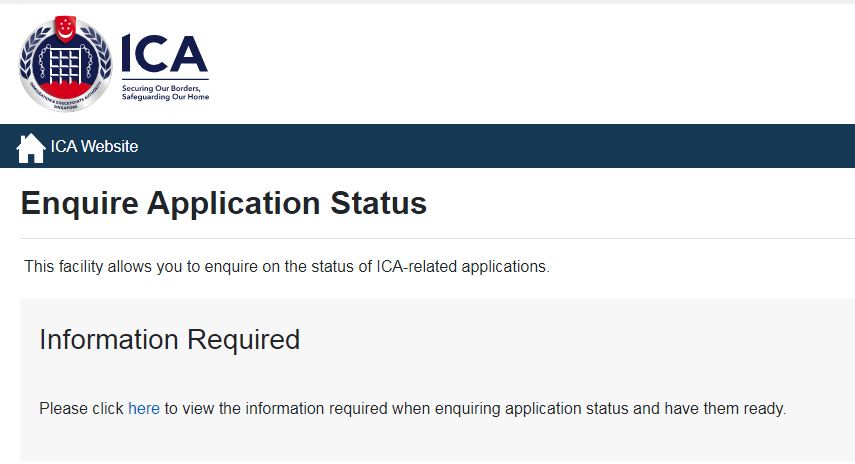 Singapore Work Visa Application Status
