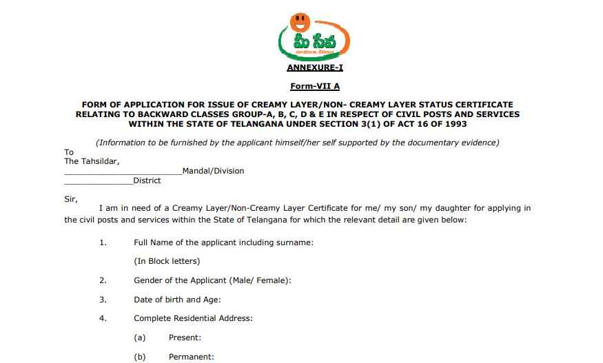 Benefits of Non-Creamy Layer Certificate in Telangana